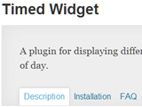 Timed Widget Plugin